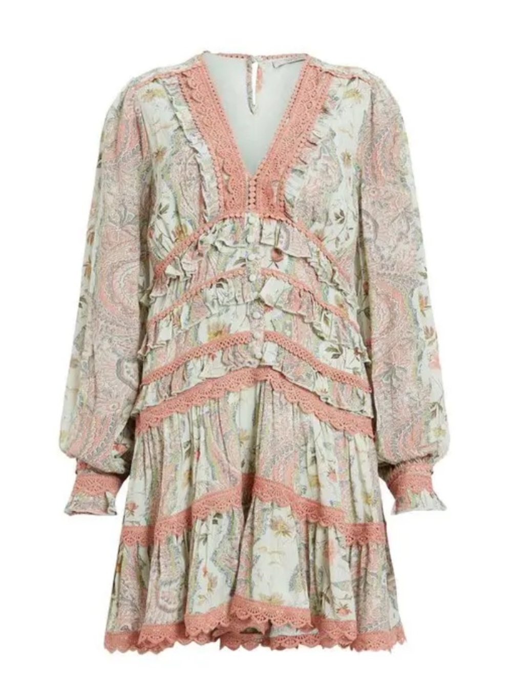 All saints zora cascade dress